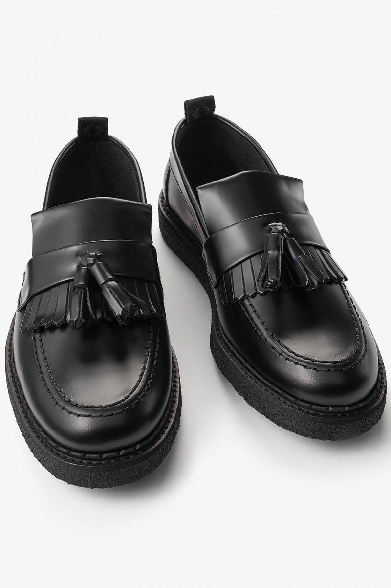 Black Fred Perry B9278 Men's Shoes | PH 1107QMAZ